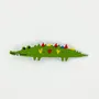Loisirs créatifs pour enfant - Barrette brodée crocodile - PETIT POIRIER