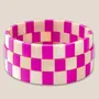 Bijoux - Bracelet Corne 10mm Rayure Rose Vif 34 - VENTILLO - MALUNE
