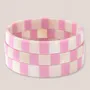 Jewelry - Bracelet Corne 10mm Rayure Rose Pastel 21 - VENTILLO - MALUNE