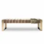 Benches for hospitalities & contracts - Dawn Bench, Velvelt, Fur, COM option, feet in Light Bronze brass - DUISTT