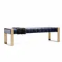 Benches for hospitalities & contracts - Dawn Bench, Velvelt, Fur, COM option, feet in Light Bronze brass - DUISTT