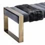 Benches for hospitalities & contracts - Dawn Bench, Velvelt, Fur, COM option, feet in Light Bronze brass - DUISTT