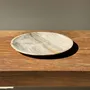 Unique pieces - Empty pocket, dish or circular plate in light beige petrified wood - OFFICE OBJETS