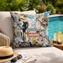 Outdoor fabrics - Audrey 60x60 Outdoor Cushion Cover - Design by Anne Mondy - ARTDECORIS