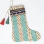Christmas garlands and baubles - Precious zero-waste polka dot christmas stocking - I WAS A SARI