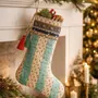 Christmas garlands and baubles - Precious zero-waste polka dot christmas stocking - I WAS A SARI