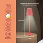 Lampes à poser - BEPER P207ILI206 Lampe de table rechargeable, lumière LED sans fil, intensité réglable, lampe de chevet, USB inclus – Portable pour bureau - BEPER SRL