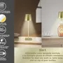 Lampes à poser - BEPER P201UTP116 2in1 Wireless Desk Lamp, Touch Desk Lamp, 1.5W, Adaptateur de bouteille inclus, Gold - BEPER SRL