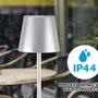 Lampes à poser - BEPER P201UTP117 2in1 Wireless Desk Lamp, Touch Desk Lamp, 1.5W, Adaptateur de bouteille inclus, Argent - BEPER SRL