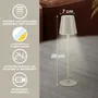 Lampes à poser - BEPER P207ILI205 Lampe de table rechargeable, lumière LED sans fil, intensité réglable, USB inclus - Portable pour le bureau, la table de nuit ou l'ex - BEPER SRL