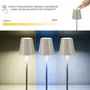 Lampes à poser - BEPER P207ILI205 Lampe de table rechargeable, lumière LED sans fil, intensité réglable, USB inclus - Portable pour le bureau, la table de nuit ou l'ex - BEPER SRL