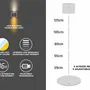 Lampes à poser - BEPER P201UTP305 Lumì lampe de sol et de table rechargeable, Hauteur réglable, Accessoire mural, Câble USB inclus, Tactile, Blanc - BEPER SRL