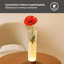 Lampes à poser - BEPER P207ILI550 Lampe de table rechargeable FLORA, avec vase lumineux pour fleurs, 3 nuances de lumière, autonomie 24 h, recharge USB - BEPER SRL