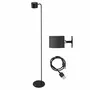 Lampes à poser - BEPER P201UTP306 Lampe rechargeable Lumì, Lampadaire et lampe de table, Hauteur réglable, Câble USB inclus, Tactile, Noir - BEPER SRL