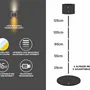 Lampes à poser - BEPER P201UTP306 Lampe rechargeable Lumì, Lampadaire et lampe de table, Hauteur réglable, Câble USB inclus, Tactile, Noir - BEPER SRL