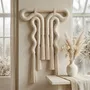 Other wall decoration - Large Modern Macrame Wall Hanging - Cream - SARMAL DESIGN