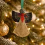 Christmas garlands and baubles - Angel ornament made from upcyled saris - I WAS A SARI