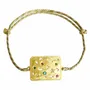 Jewelry - Matt gold plated medal bracelet - Krishna - SOPHIE DESCHAMPS BIJOUX