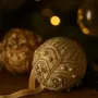 Guirlandes et boules de Noël - Boule de Noël en or scintillante fabriquée à la main - I WAS A SARI