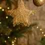 Christmas garlands and baubles - Sparkling handcrafted gold christmas star ornament - I WAS A SARI