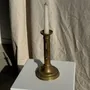 Candlesticks and candle holders - Large adjustable gold brass candle holder H16 D8 - OFFICE OBJETS