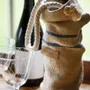 Wine accessories - Linen wine holder - GOVOU FABRICS