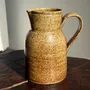 Carafes - Large speckled stoneware jug no mark below H21 - OFFICE OBJETS
