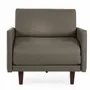 Fauteuils - Fauteuil lit Français 1 Place PACHA 70 LARGE accoudoirs amovibles : Coloris - CUIR - Gris 0819 - LIKOOLIS