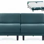 Fauteuils - Canapé lit Français 2 Places ROLLER DUO 140 SMALL sans accoudoirs : Coloris - Tissu / VERT AQUAMA - Filo - Vert - LIKOOLIS