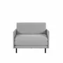 Fauteuils - Fauteuil lit Français 1 Place BOSS 70 MEDIUM accoudoirs amovibles : Coloris - Tissu / GRIS FONCé - Filo - Dark grey - LIKOOLIS