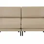 Armchairs - French 2-seater sofa bed BOSS DUO 140 LARGE removable armrests : Colour - LEATHER - Beige Mastic 0809 - LIKOOLIS