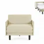Fauteuils - Fauteuil lit Français 1 Place ROLLER 70 MEDIUM accoudoirs amovibles : Coloris - Tissu / éCRU - Filo - Marfil - LIKOOLIS
