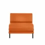 Armchairs - French 1-seater sofa bed BOSS 80 SMALL without armrests : Colour - LEATHER - Orange 0837 - LIKOOLIS