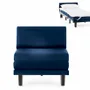 Fauteuils - Fauteuil convertible Français 1 Place ROLLER 70 SMALL sans accoudoirs : Coloris - Cuir-artificiel / MARINE - Combi - BLEU FONCé - LIKOOLIS