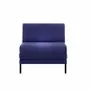 Armchairs - French 1-seater sofa bed BOSS 80 SMALL without armrests : Colour - Fabric / NAVY BLUE - Filo - Blue - LIKOOLIS