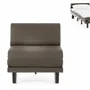 Armchairs - French 1-seater armchair ROLLER 80 SMALL without armrests : Colour - LEATHER - Grey 0819 - LIKOOLIS