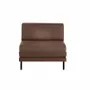 Armchairs - French 1-seater sofa bed BOSS 80 SMALL without armrests: Colour - LEATHER - Taupe brown 0813 - LIKOOLIS