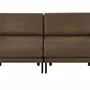 Armchairs - French 2/3 seater sofa bed BOSS DUO 160 LARGE removable armrests : Colour - LEATHER - Taupe brown 0813 - LIKOOLIS