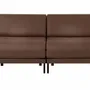 Armchairs - Design BOSS DUO 140 SMALL 2-seater French sofa bed without armrests : Colour - LEATHER - Taupe brown 0813 - LIKOOLIS