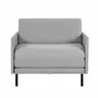 Armchairs - French 1-seater armchair bed BOSS 80 MEDIUM removable armrests : Colour - Artificial leather / LIGHT GREY - COMBI - STONE - LIKOOLIS