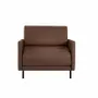 Fauteuils - Fauteuil lit Français 1 Place BOSS 80 LARGE accoudoirs amovibles et réversibles : Coloris - CUIR - Taupe marron 0813 - LIKOOLIS