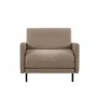 Fauteuils - Fauteuil lit Français 1 Place BOSS 80 LARGE accoudoirs amovibles et réversibles : Coloris - CUIR - Taupe marron 0813 - LIKOOLIS