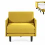 Armchairs - French 1-seater armchair bed ROLLER 80 MEDIUM removable armrests : Colour - Fabric / MUSTARD YELLOW - Filo - Yellow - LIKOOLIS
