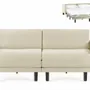 Armchairs - French sofa bed 2Seats ROLLER DUO 160 MEDIUM removable armrests : Colors - Fabric / CASE - Filo - Marfil - LIKOOLIS