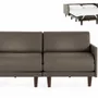 Armchairs - PACHA DUO 160 MEDIUM French 2-seater sofa bed with removable armrests: Colours - Artificial-leather / LIGHT GREY - COMBI - STONE - LIKOOLIS