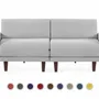 Armchairs - French sofa bed 2/3 places PACHA DUO 140 LARGE removable armrests: Colour - Brunei velvet / 33 - DUCK BLUE - LIKOOLIS