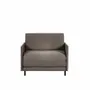 Armchairs - French 1-seater armchair bed BOSS 80 MEDIUM with removable armrests: Colour - LEATHER - Taupe brown 0813 - LIKOOLIS
