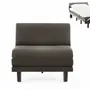 Armchairs - French 1-seater armchair bed ROLLER 80 SMALL without armrests : Colour - Artificial leather / NAVY - Combi - DARK BLUE - LIKOOLIS