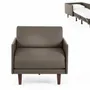 Armchairs - French 1-seater armchair bed PACHA 70 MEDIUM with removable armrests: Colour - LEATHER - Grey 0819 - LIKOOLIS