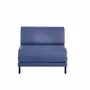 Armchairs - French 1-seater armchair bed BOSS 70 SMALL without armrests: Colour - Artificial-leather / NAVY - Combi - DARK BLUE - LIKOOLIS